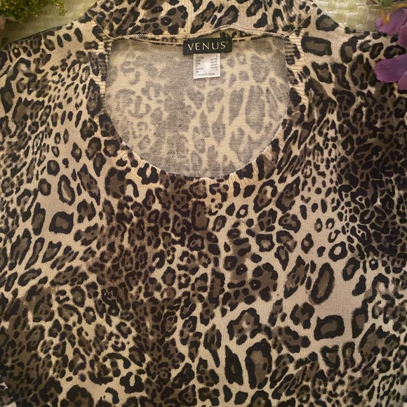 VENUS Womens Cheetah Print Sweater Top - Picture 5 of 5